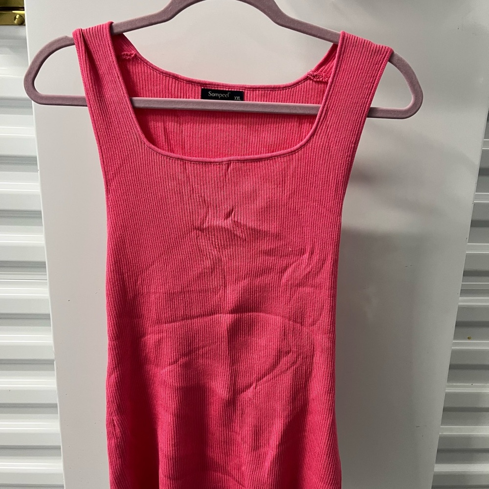 Soprano Pink Ribbed Women's Tank Top